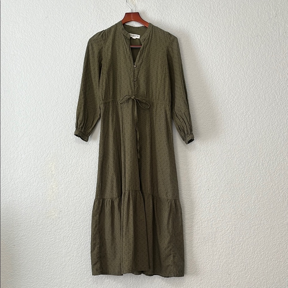Emerson Fry Frances 3 Swiss Dot Moss Maxi Dress - Picture 3 of 15